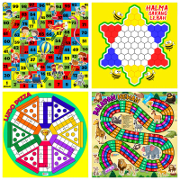 Ular Tangga  6 Pion, Ludo 6 Orang, Halma Anti Air Balapan Hewan Block Tower Game Permainan