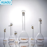 HUAOU 5/10/25/50mL Volumetric Flask Transparent &amp; Brown Class A with one Graduation Mark Laboratory Chemistry Equipment