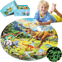 Glow in The Dark Solar System Jigsaw Puzzles for Kids Ages 4-8 70 Pieces Kids Space Planet Floor Puz