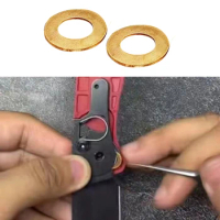2pcs Brass Washer Bronze Copper Metal Cushion Pad Ring Meson Shim Gasket DIY Parts for Benchmade 535 Bugout Folding Knife