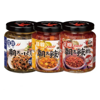 【老騾子】朝天辣椒/朝天小魚 任選3瓶(蒜蓉/豆瓣/豆豉)