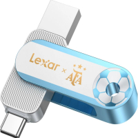 Lexar D500 256GB USB3.2 Type-C OTG 隨身碟，阿根廷足球協會銀色 (V158) 