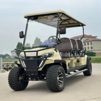 Global Sale CE DOT Approved New Model Lithium Battery 4 Seater Electric Golf Car Off Road Hunting Lifted Golf Cart 2+2 Seater