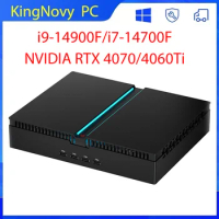 Kingnovy Mini Gamer Computer 14th Gen Intel i9 14900F NVIDIA RTX 4070 12G Mini Gaming PC NVMe 2xDDR5 Windows 11 pc Desktop WiFi6