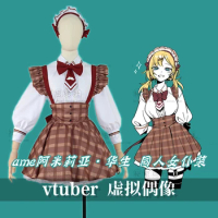 Anime VTuber Hololive Watson Amelia Game Maid Dress Sweet Lolita Uniform Cosplay Costume Women Halloween Free Shipping 2021 New
