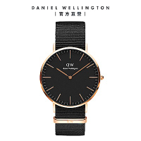 Daniel Wellington DW 手錶 Classic Cornwall 40mm寂靜黑織紋錶 DW00100148