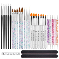 Nail Art Brush Set, Colorful Light Therapy Pen, Dual Tip Drill Pen, Nail Art Tools Pen, Precision Made