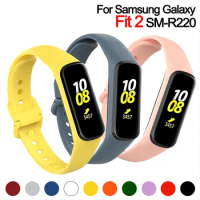 Silicone Strap For Samsung Galaxy Fit 2 SM-R220 band Bracelet Replacement Wrist For Galaxy Fit 2 Watch Correa soft Accessories
