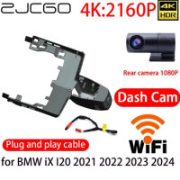 ZJCGO 4K Car DVR Dash Cam Wifi Front Rear Camera 24h Monitor for BMW iX I20 2021 2022 2023 2024