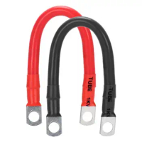 2/4/6AWG Car Battery Connector Power Inverter Cables 30cm Marine Battery Cable With Lug Awg PVC Insulated Jacket For Auto Boats