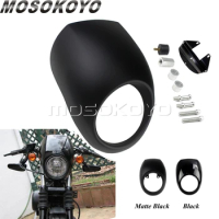 Motorcycle 5.75" Headlight Fairing w/Bracket For Harley Sportster XL883 XL1200 Dyna FXD Street Fat Bob 5 3/4" Front Cowl Mount