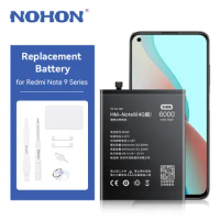NOHON Replacement Battery for Redmi Note 9 Note 9Pro BN62 BN53 Battery for Xiaomi Redmi Note 9 Mi 9T POCO M3 Note 9Pro 10Pro