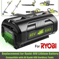 For Ryobi 40V 6.0Ah High Capacity OP4026 40 Volt OP40501 OP40401 Lithium batterie for ryobi 36v