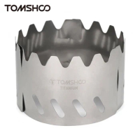 Tomshoo Portable Titanium Wind Shield for Gas Stove Alcohol Stove Ultralight Rack Stand Windscreen for Outdoor Camping Hiking