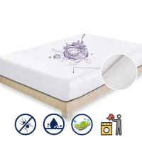 Solid With Fitted Size Air-permeable Bed Four Elastic Topper Cover Sheet Queen Mattress Waterproof Protector Corners Color