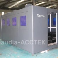 Factory Sale 1500-6000W Double Exchange Platforms CNC Closed Fiber Laser Cutting Machine for Metal Sheet and Tube 2060 1530