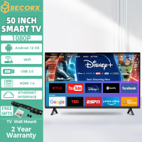 DecorX Smart TV Android 26"32"50" Inch 1080P Full HD LED Slim Flat Screen Projection Monitor Yotube Netflix  Apps Digital evision Support For Wall-hanging Thin Flat Smart evisions With WiFi