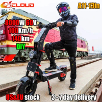 CLOUD A11 100KM/H Max Speed 8000W 60V Dual Motors Adults E-scooter 45AH 140Km Charging Mileage 13In Road Tire Electric Scooters