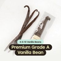 Vanilla Beans Planifolia Gourmet Grade A 3-5-10 Beans - 17-20cm (100% Organik)