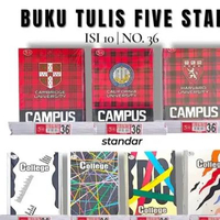 Buku Tulis Okey By Kiky 1Pack Isi 10Pcs Premium Motif Karakter Coklat Kecil Besar Boxy 36 CampusBesa