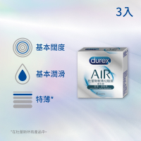 Durex 杜蕾斯-AIR輕薄幻隱裝保險套(3入)