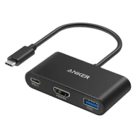 Anker usb c hub PowerExpand 3-in-1 type c hub with 100W Power Delivery 4K 30Hz HDMI Port 5Gbps usb hub type c Model A8339