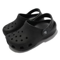 Crocs 洞洞鞋 Classic Clog K 黑 全黑 中童鞋 小朋友 4-7歲 親子鞋 素色 幼稚園  206991001