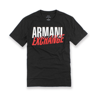 美國百分百【全新真品】Armani Exchange T恤 AX 短袖 logo 上衣 T-shirt 黑色 I291