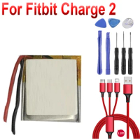 LSSP411415 Battery for Fitbit Charge 2 Smart Watch SmartWatch 60mAh Li-Po Li Polymer Rechargeable Bateria+USB cable+toolkit