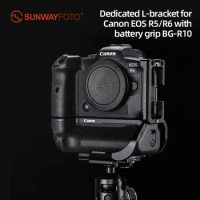 SUNWAYFOTO PCL-R5G L-bracket for Canon EOS R5/R6 with Battery Grip BG-R10 Arca Swiss