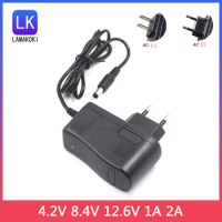 4.2V 8.4V 12.6 V 1A 1000MA Charger Power Adapter AC 100-240V DC 4.2V 8.4V 12.6V 1000MA for 18650 Lion Lithium