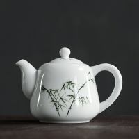 功夫茶具泡茶壺陶瓷般若壺 手繪漢白瓷茶具般若壺單壺