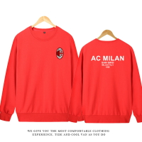 AC米蘭Milan意甲足球隊運動訓練球衣男春秋長袖寬松圓領套頭衛衣