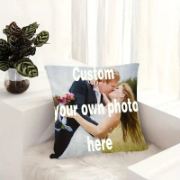 Personalized Custom Throw Pillow Cover And Insert with Photo And Or Text 18 x 18