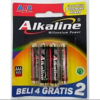 Baterai ABC Alkaline ukuran AAA