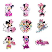 Minnie Daisy Disney Resin Planar Flatback for DIY Making Hairbow Earrings Gift Bag Decor Acrylic Resin 10Pcs/lots