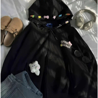 Áo Khoác Hoodie Zip Over Icon Owner_Áo Khoác Boxy in Chữ Nổi Kiểu Unisex From Rộng Cotton Nỉ Bông Nó