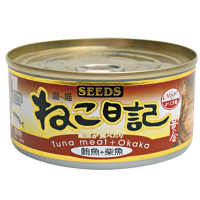 【Seeds 聖萊西】喵喵日記貓餐罐-鮪魚+柴魚(170gX48罐)