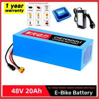 2023 NEW 48V 20ah 1500W Electric Bike Battery 48V 32ah 24ah 18ah 15ah 18650 Lithium Batteries for 54.6v750W 1000W Ebike Motor