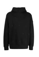 Moncler Graphic Print Hoodie in Black