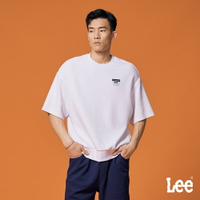 Lee 男女同款 寬鬆版 織標小LOGO網面素色 厚短袖T恤 | Modern &amp; FITS’ EM ALL