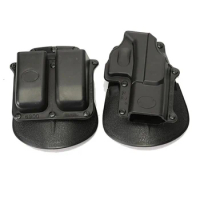 Tactical Airsoft Gun Holster &amp; Mag Pouch Set For Glock 19/23/25/28/32 - Right Handed Airsoft Pistol Case