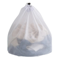 【isona】束口款純色細網 粗網洗衣袋 1號 30x40公分(洗衣袋 洗衣網 內衣袋 旅行收納袋)