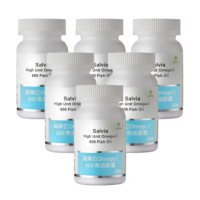 【SALVIA】Salvia高單位Omega-3 600魚油6瓶共360顆(美國進口高活性添加維生素E含EPA360毫克 DHA240毫克)