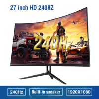 Anmite 27"FHD 240hz Curved Gaming Computer Monitor HDR USB-C FHD [1920 x 1080] 240HZ PCHDMI Ultra-thinscreen Display