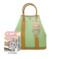 Hermes 愛馬仕 Garden File 28CM 皮革&帆布 Y刻 兩用包(綠x棕/銀扣)
