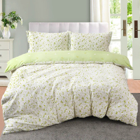 Aussino Contempo Jovana 100% Cotton Fitted Sheet Set / Quilt Cover Set - Elegant, Feminine Design wi