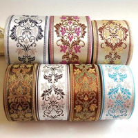 2M Curtain Lace Ribbon Embroidered Lace Fabric Handmade Tablecloth Sofa Home Textile Accessories Lace Trims Ribbon