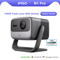 Global Version JMGO N1 Pro Triple Color Laser Projector 1080P Gimbal 3D Android TV 11 Video Beamer Cinema for Home Theater