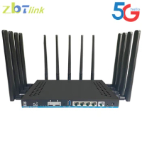 Zbtlink 5G Router Dual SIM Card 2*SIM 3000Mbps WIFI Openwrt Wifi6 DDR4 1GB 4*LAN USB3.0 2.4g 5ghz 4T4R Antenna for 256 User